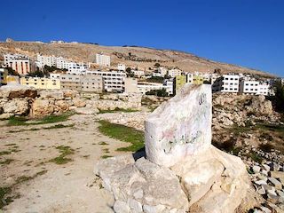 8. The sacred standing stone at Shechem.