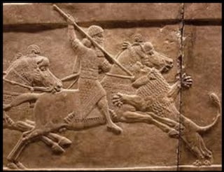 7. Assyrian lion hunt