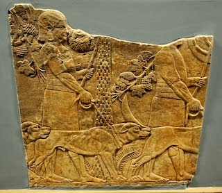 8 Assyrian Huntsmen with Hounds