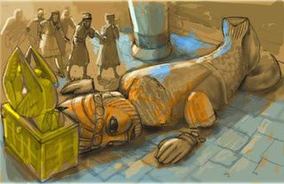 2 God had pushed Dagon over 1 Sam 5.