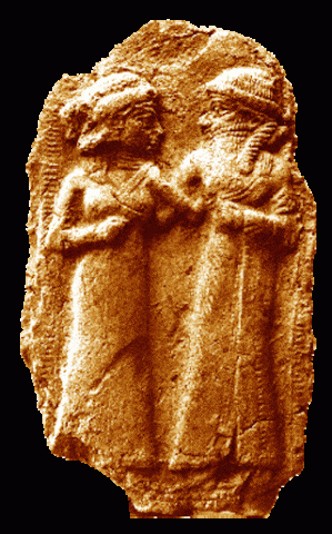3 As his wife god Dumuzi Inanna in Sumerian sculpture.