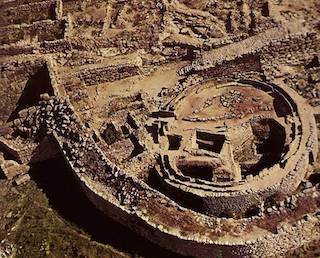 8 Grave Circle A at Mycenae aerial view