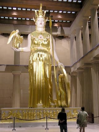 48 30 foot high gold and ivory statue of Athena