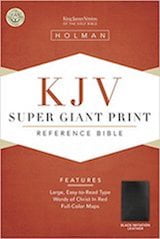 1. KJV Super Giant Print Reference Bible Black Simulated Leather