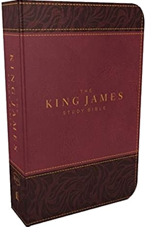 KJV The King James Study Bible Leathersoft Burgundy Red Letter Full Color Edition Holy Bible King James Version